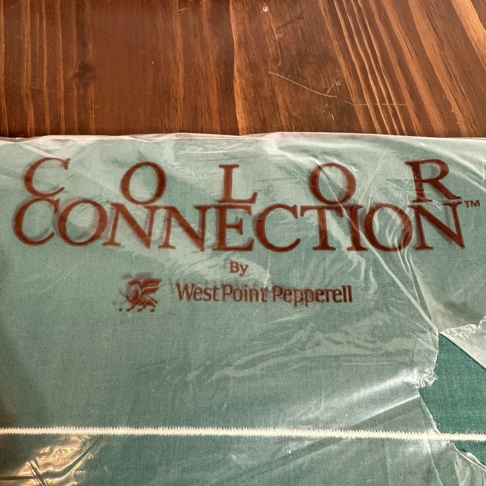 Color Connection West Point Pepperell Twin Flat And Fitted Sheets Jade Green NEW